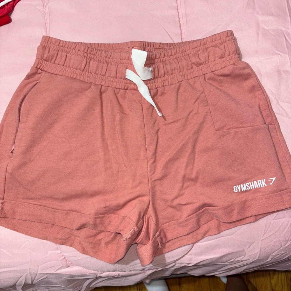 Gymshark Coral Pink Athletic Shorts with Drawstring